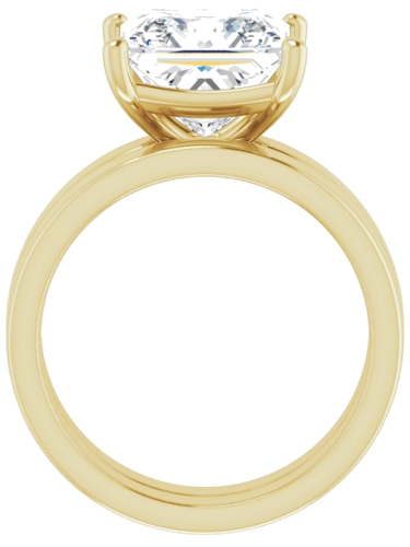 Sužadėtuvių Žiedas „Solitaire“ 14k yellow gold Square 9mm (7)