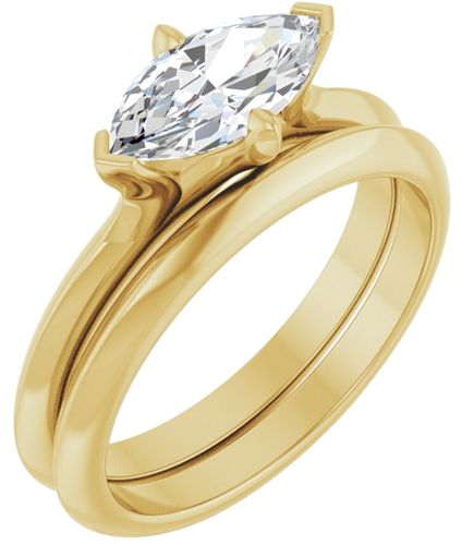 Sužadėtuvių Žiedas „Claw-Prong Solitaire“ 14k yellow gold Marquise 10mm x 5mm (6)