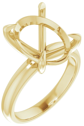 Sužadėtuvių Žiedas „Claw-Prong Solitaire“ 14k yellow gold Oval 15mm x 11mm (1)
