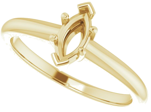 Sužadėtuvių Žiedas „V-End Prong“ 14k yellow gold Marquise 7mm x 3.5mm (5)