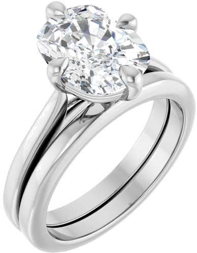 Sužadėtuvių Žiedas „Solitaire“ 925 Sidabro Elongated Cushion 10mm x 8mm (6)