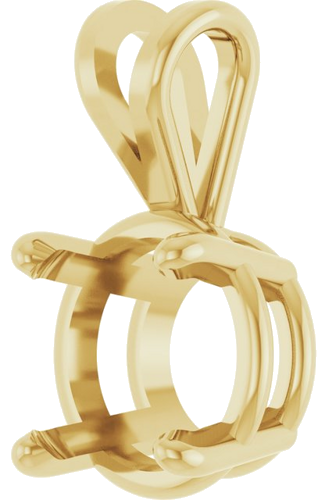 Pakabukas „Round 4-Prong Basket“ 14k yellow gold Round 8.5mm (2)