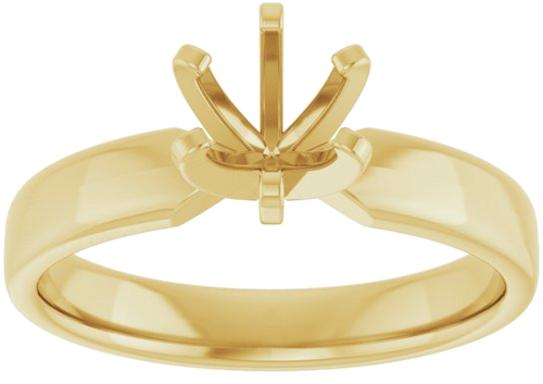 Sužadėtuvių Žiedas „Solitaire European-Style“ 14k yellow gold Round 5.8mm (3)