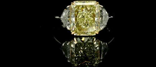 3.42 carat Fancy Light Yellow-VS1 Natūralus Radiant Deimantas (1)