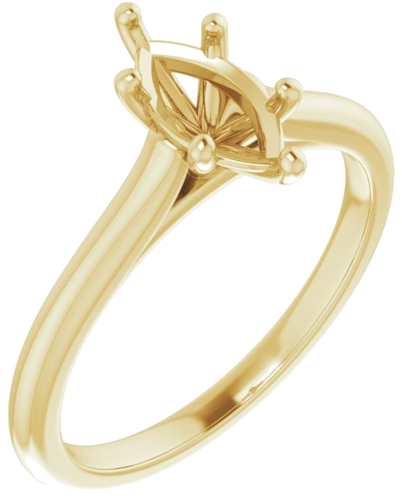 14K Yellow 9x4.5 mm Marquise Solitaire Engagement Ring Mounting (1)