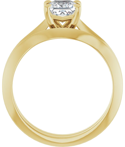Sužadėtuvių Žiedas „Claw-Prong Solitaire“ 14k yellow gold Square 5mm (7)