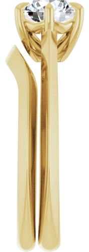 Sužadėtuvių Žiedas „Solitaire“ 585 Geltonojo Aukso Round 6.5mm (9)