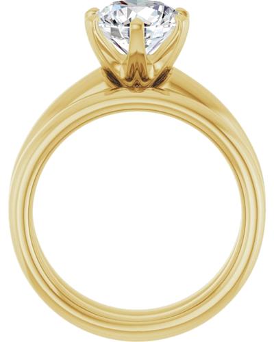 Sužadėtuvių Žiedas „Solitaire“ 750 Geltonojo Aukso Round 8.2mm (7)