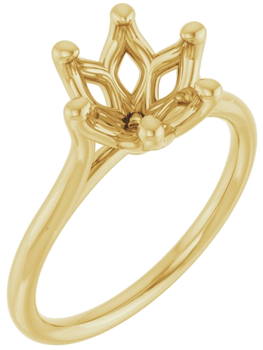 Sužadėtuvių Žiedas „Cathedral-Style Solitaire“ 14k yellow gold Round 8.2mm (1)
