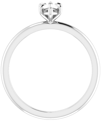 14K White 8x4 mm Marquise Solitaire Engagement Ring Mounting (2)