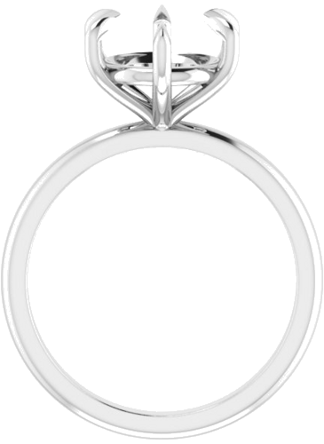 Sužadėtuvių Žiedas „Claw-Prong“ 14k white gold Round 9.4mm (2)