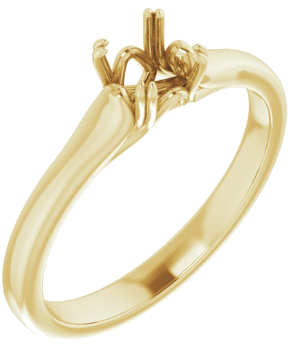 Sužadėtuvių Žiedas „Solitaire“ 14k yellow gold Round 5.2mm (1)