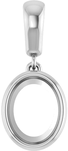 Pakabukas „Bezel-Set Charm“ 925 Sidabro Oval 9mm x 7mm (1)