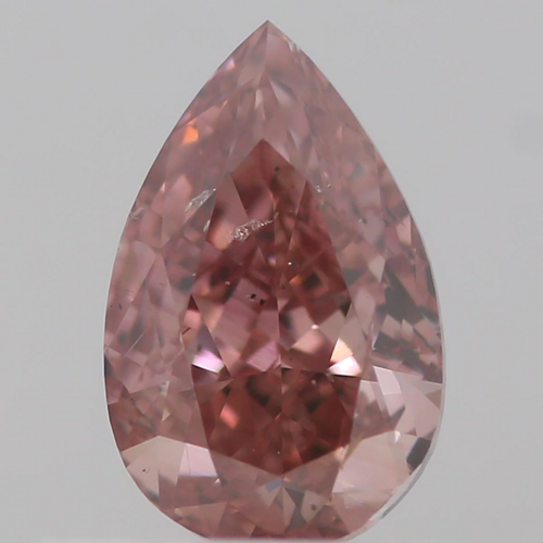 0.4 carat Fancy Deep Brownish Orangey Pink-SI2 Natūralus Pear Deimantas (1)