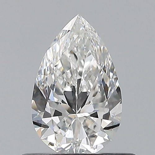 0.5 carat F-VVS2 Natūralus Pear Deimantas (1)