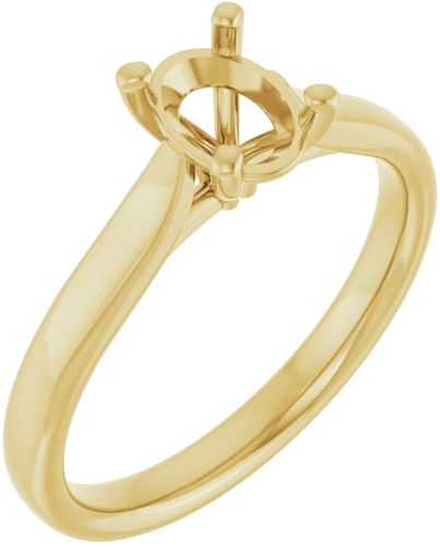 14K Yellow 7x5 mm Oval Engagement Ring Mounting (1)