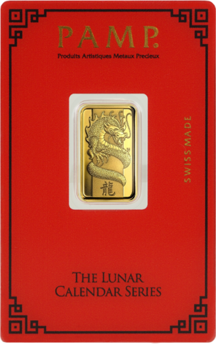 5 g Investment Gold Bar Year of the Dragon PAMP (2)