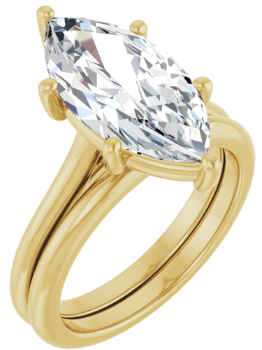 Sužadėtuvių Žiedas 14k yellow gold Marquise 16mm x 8mm (6)