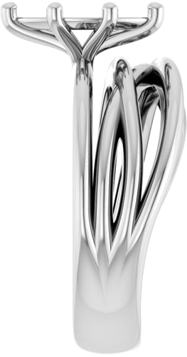 Sužadėtuvių Žiedas „Solitaire Asymmetric“ 10k white gold Marquise 10mm x 5mm (4)