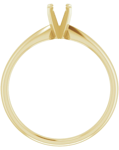 14K Yellow 4.0-4.1 mm Round Solitaire Engagement Ring Mounting (2)