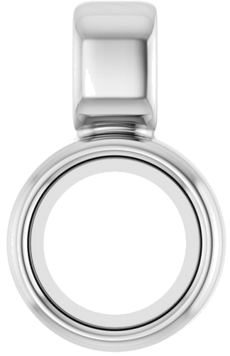 Pakabukas „Bezel-Set“ 14k white gold Round 3mm (1)