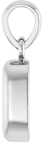 Pakabukas „Back-Set Solitaire Charm“ 14k white gold Emerald 5mm x 3mm (3)