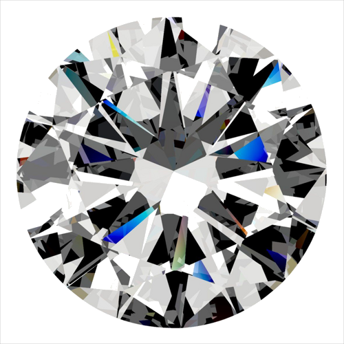0.5 carat H-SI2 GD cut Natūralus Round Deimantas (1)
