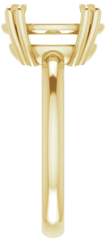 Sužadėtuvių Žiedas „Double Claw-Prong Solitaire“ 14k yellow gold Oval 12mm x 10mm (4)