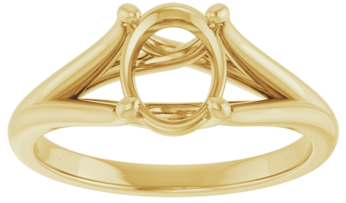 Sužadėtuvių Žiedas „Solitaire“ 10k yellow gold Oval 8mm x 6mm (3)
