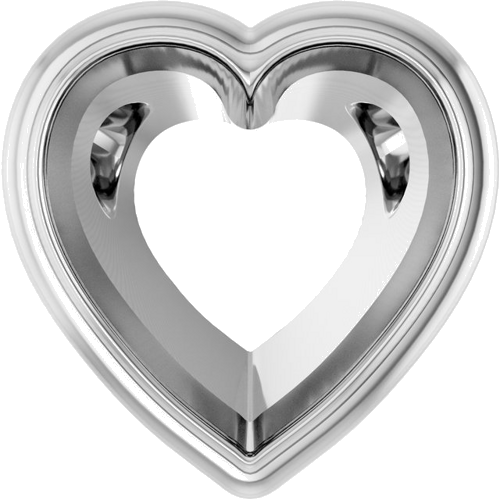 Pakabukas „Bezel-Set Solitaire“ 950 Platinos Heart 9mm (1)