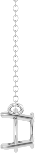 Pakabukas „Solitaire“ 14k white gold Round 6.5mm (3)