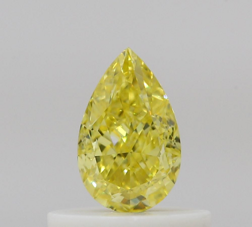 0.5 carat Fancy Intense Yellow-SI1 Natūralus Pear Deimantas (1)