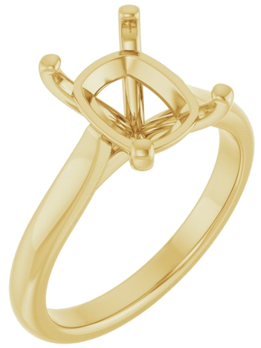 Sužadėtuvių Žiedas 10k yellow gold Elongated Cushion 10mm x 8mm (1)