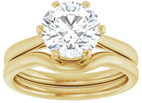 Sužadėtuvių Žiedas „Solitaire“ 14k yellow gold Round 8.2mm (8)