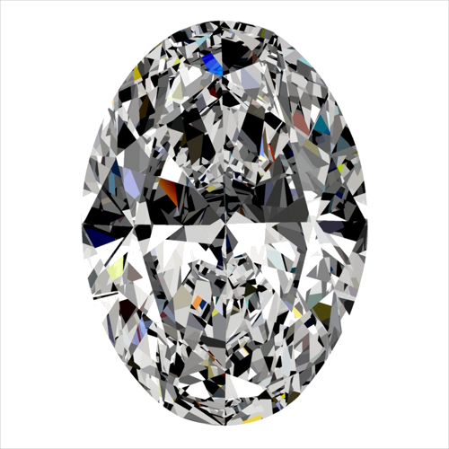 0.35 carat H-VVS2 Natūralus Oval Deimantas (1)