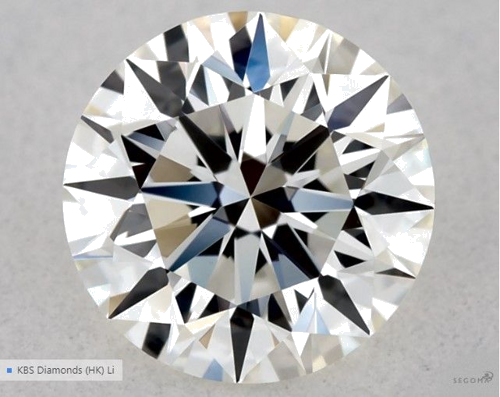 0.53 carat I-VVS2 Excellent cut Natūralus Round Deimantas (1)