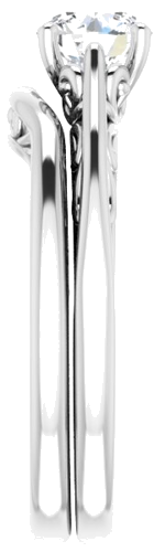 14K White 5.8 mm Round Engagement Ring Mounting (19)