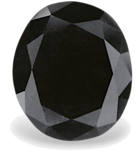 0.63 carat Fancy Black-VVS2 Natūralus Oval Deimantas (1)