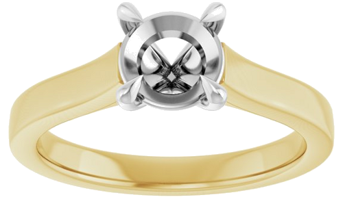 Sužadėtuvių Žiedas „Claw-Prong“ 14k yellow/white gold Round 6.5mm (3)