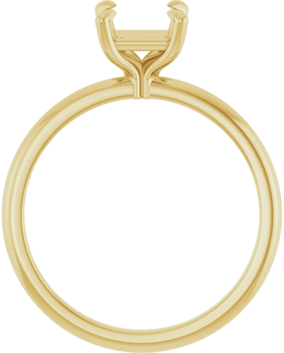 14K Yellow  5.5x5.5 mm Square Solitaire Engagement Ring Mounting (2)