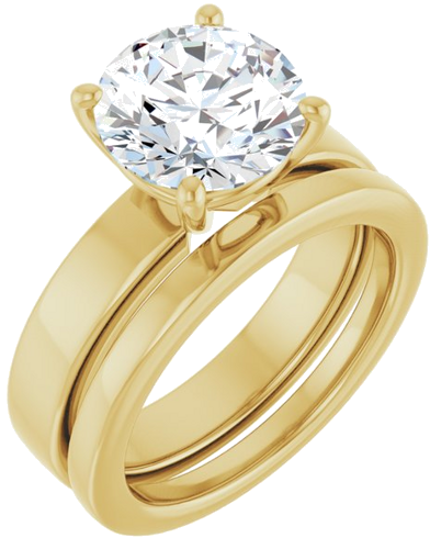 Sužadėtuvių Žiedas 14k yellow gold Round 9.4mm (6)