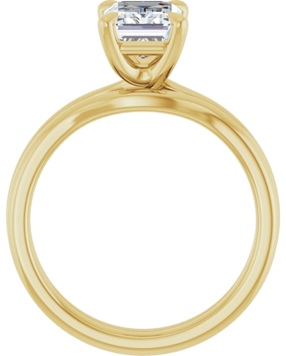 Sužadėtuvių Žiedas 14k yellow gold Emerald 8mm x 6mm (7)