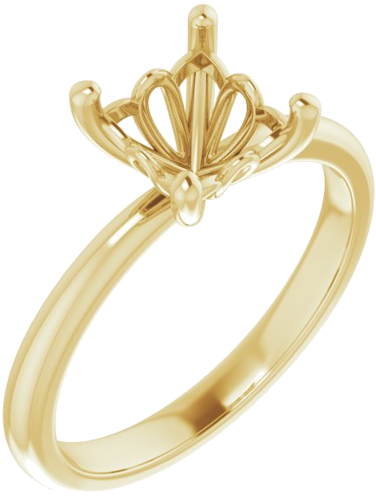 Sužadėtuvių Žiedas 14k yellow gold Square 6mm (1)