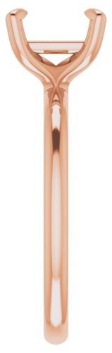 Sužadėtuvių Žiedas „Solitaire“ 585 Rožinis Aukso Square 6.5mm (4)