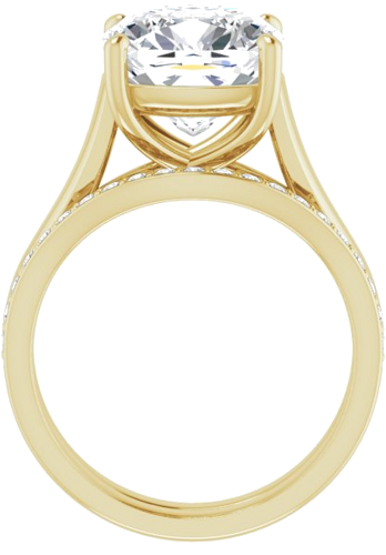 Sužadėtuvių Žiedas „Solitaire“ 14k yellow gold Cushion 10mm (7)