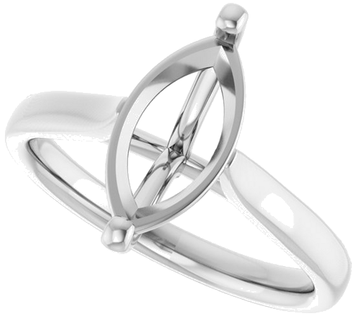 Sužadėtuvių Žiedas 14k white gold Marquise 12mm x 6mm (5)