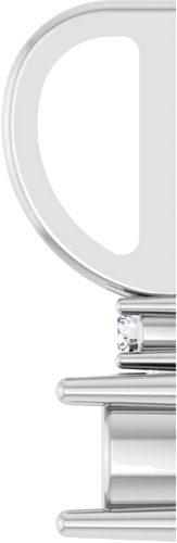 Pakabukas „Accented Charm“ 585 Baltojo Aukso Round 4mm (3)