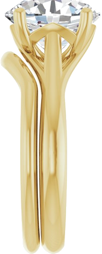 Sužadėtuvių Žiedas „Solitaire“ 14k yellow gold Oval 10mm x 8mm (9)