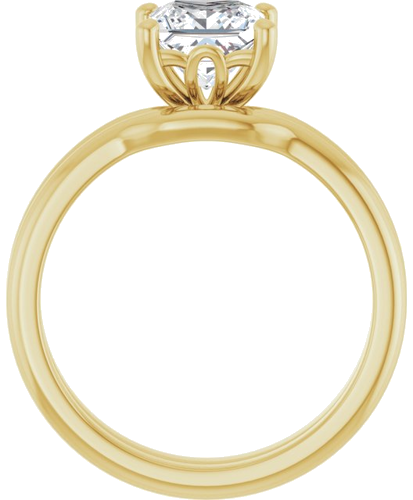 Sužadėtuvių Žiedas 14k yellow gold Square 6mm (7)