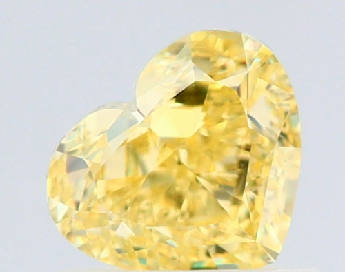 1.0 carat Fancy Intense Yellow-VS1 Natūralus Heart Deimantas (1)